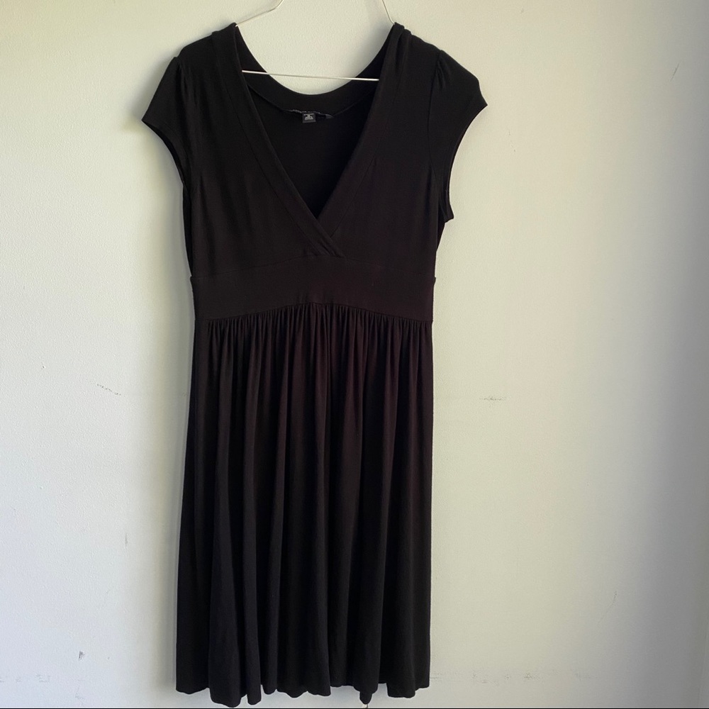 Black v neck mini dress